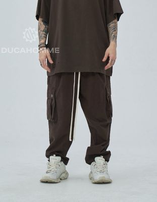 pantalone sartoriale cargo Duca Homme marrone limited edition