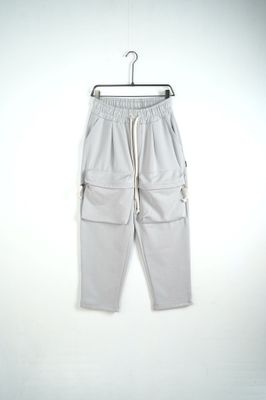 Pantalone tuta di cotone fondo largo con tasconi frontali grigio Duca Homme
