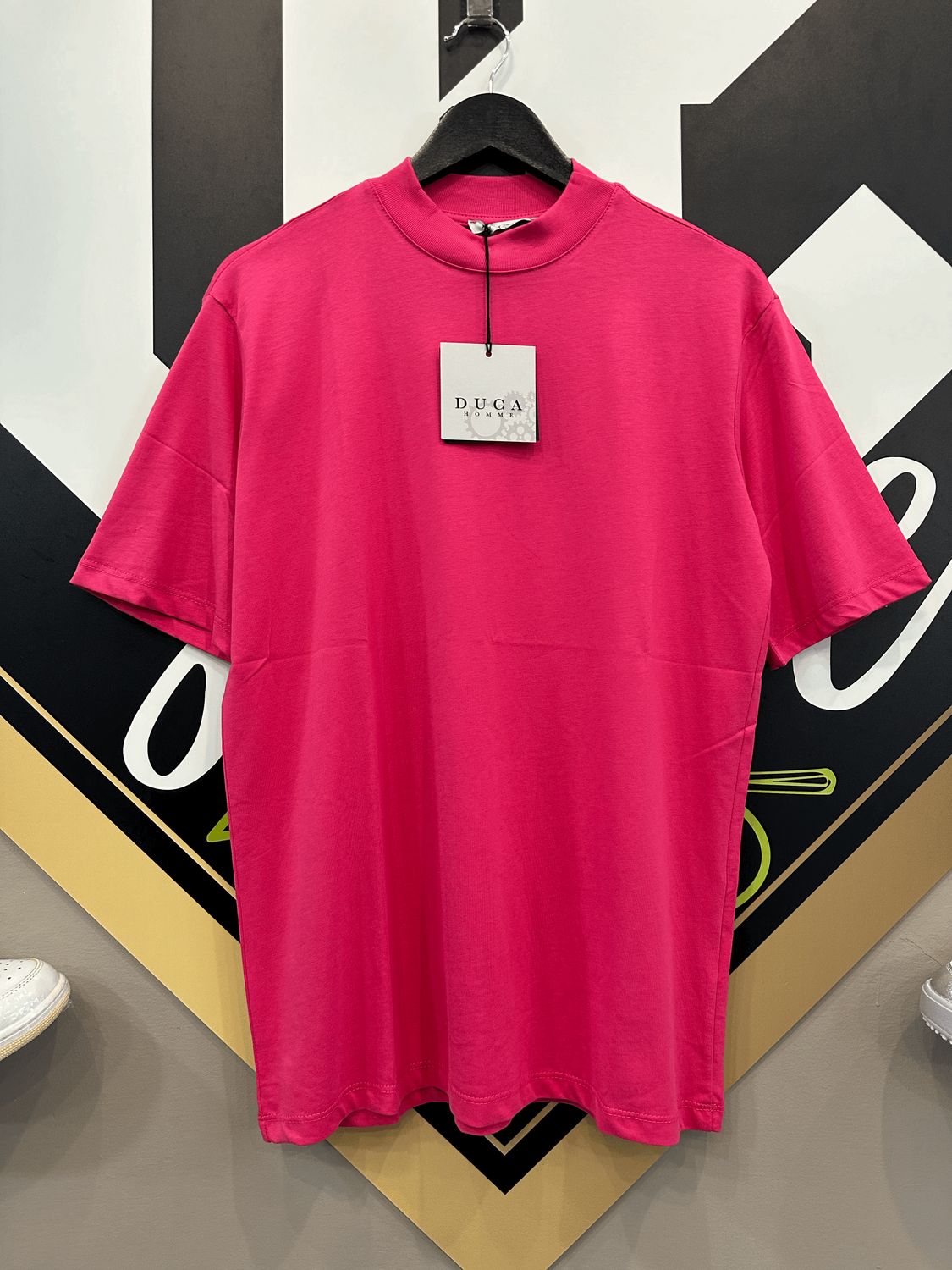 T-shirt premium Duca Homme Fucsia Collo Alto