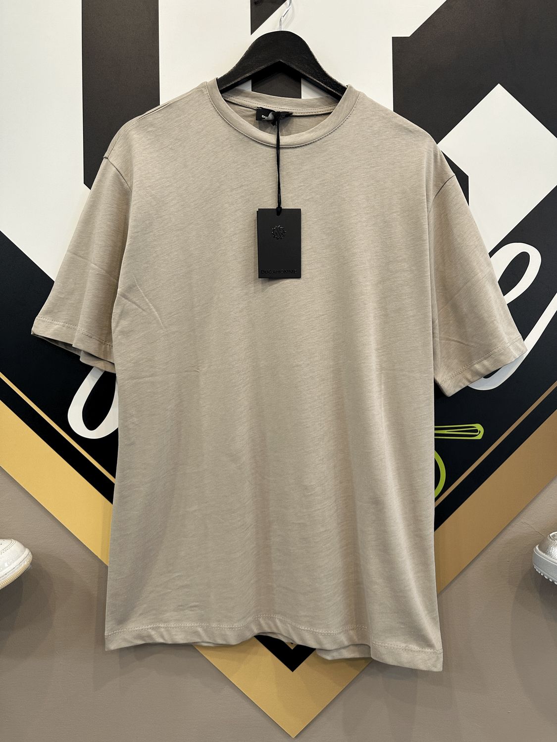 T-shirt premium Duca Homme Beige girocollo