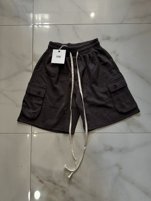 Pantaloncini di cotone con tasconi Grigio piombo BAMBINO