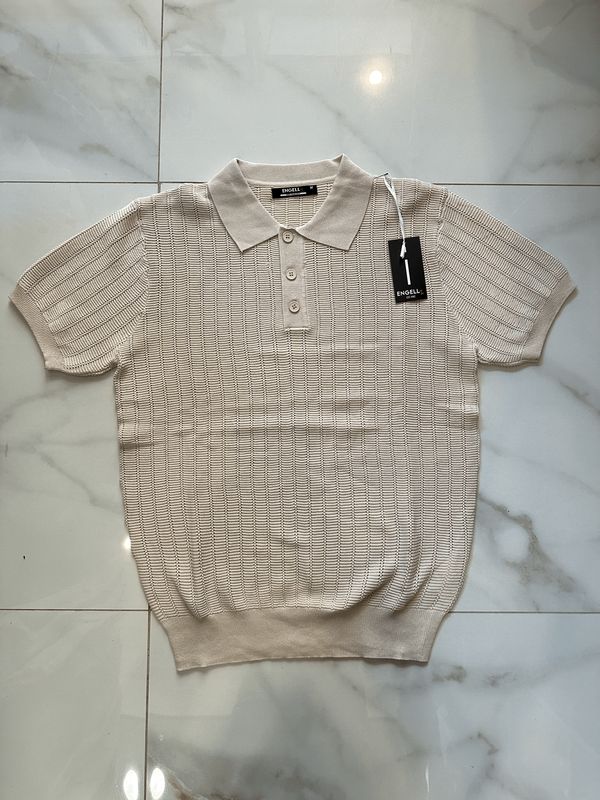 T-shirt Polo Over Ricamata premium quality Beige