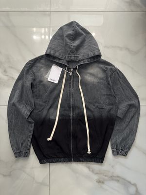 Felpa Limited Edition slavata in denim leggera cropfit