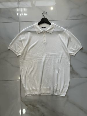 T-shirt Polo in filo regular fit  Bianca