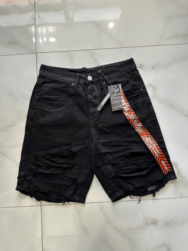 Pantaloncini Jeans &#39;Ripped&#39; neri