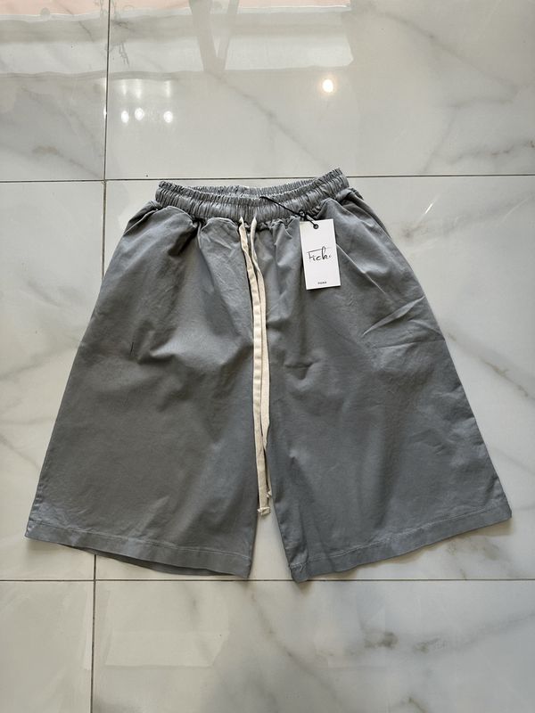 Pantaloncini cargo over premium quality in cotone grigio