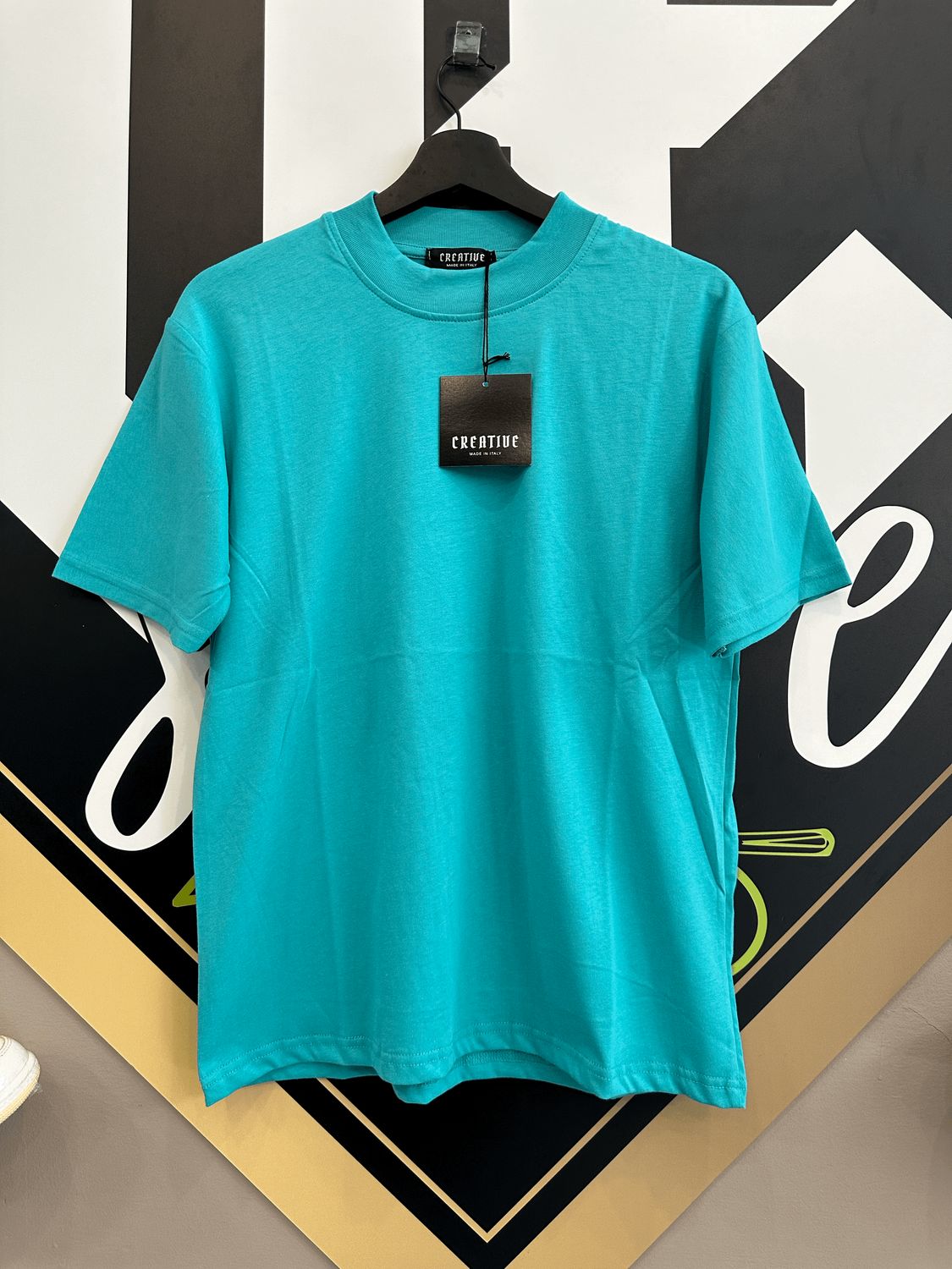 T-shirt oversize tinta unita collo alto Tiffany BAMBINO