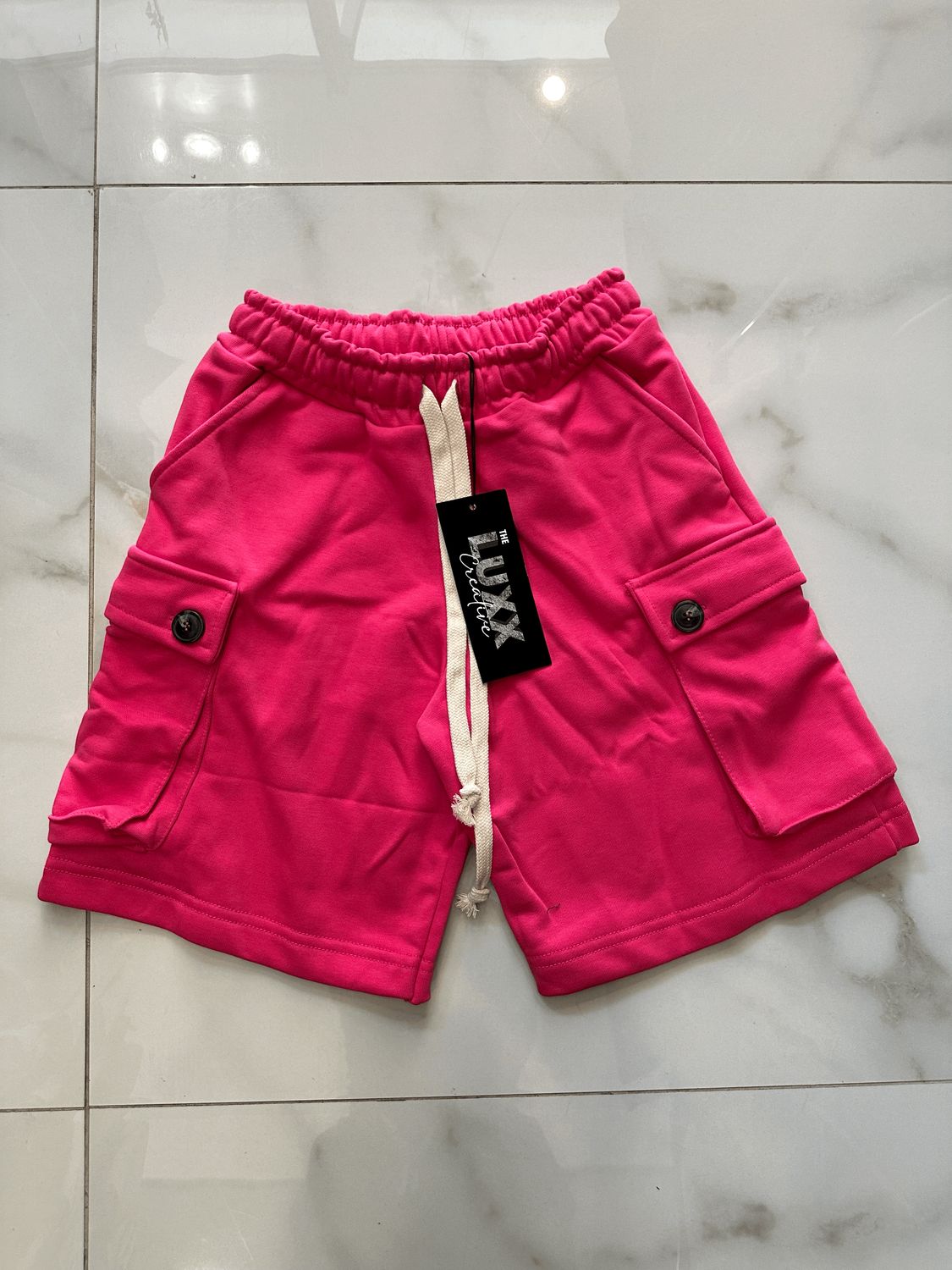 Pantaloncini di cotone con tasconi Fucsia BAMBINO