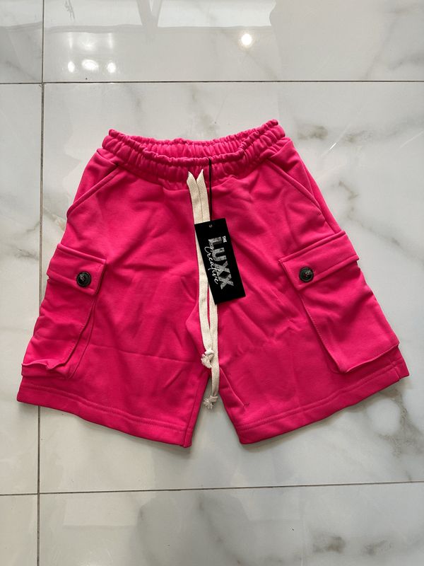 Pantaloncini di cotone con tasconi Fucsia BAMBINO