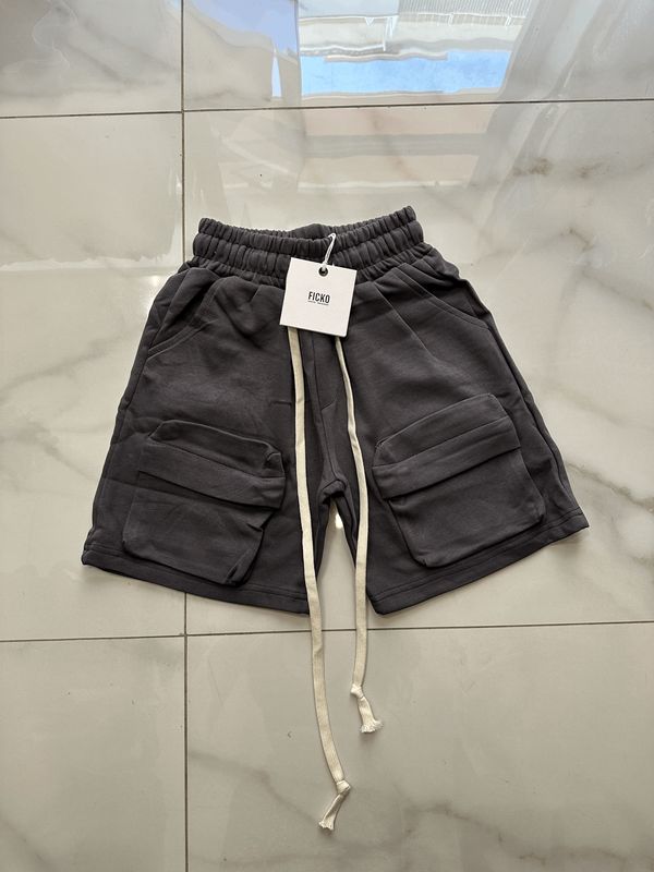 Pantaloncini di cotone con tasconi frontali Grigio piombo BAMBINO