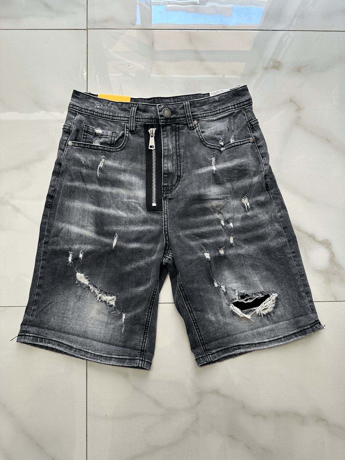 Pantaloncini Jeans &quot;tipo dsquared&quot; con cerniera esterna