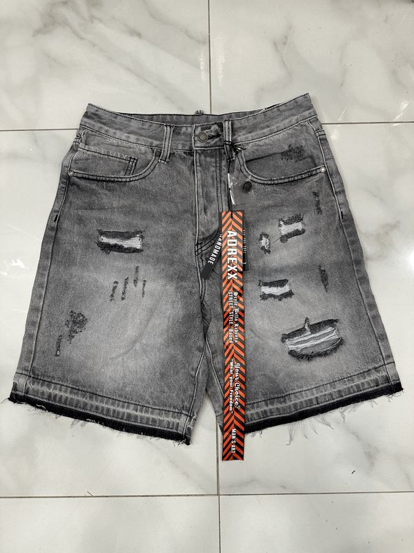 Pantaloncini Jeans flared strappi