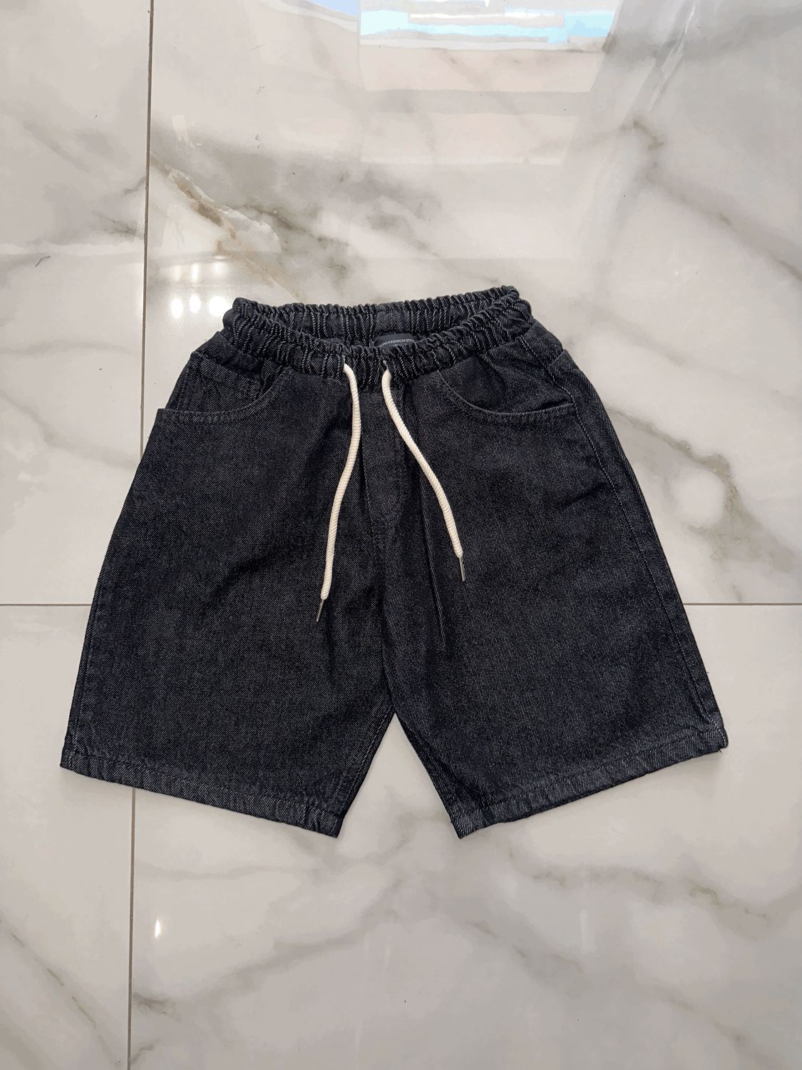 Pantaloncini jeans PREMIUM Made in Italy BAMBINO nero