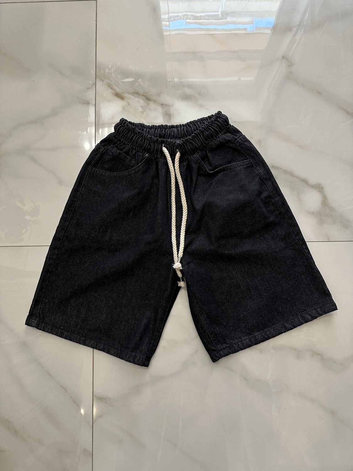 Pantaloncini jeans PREMIUM Made in Italy nero