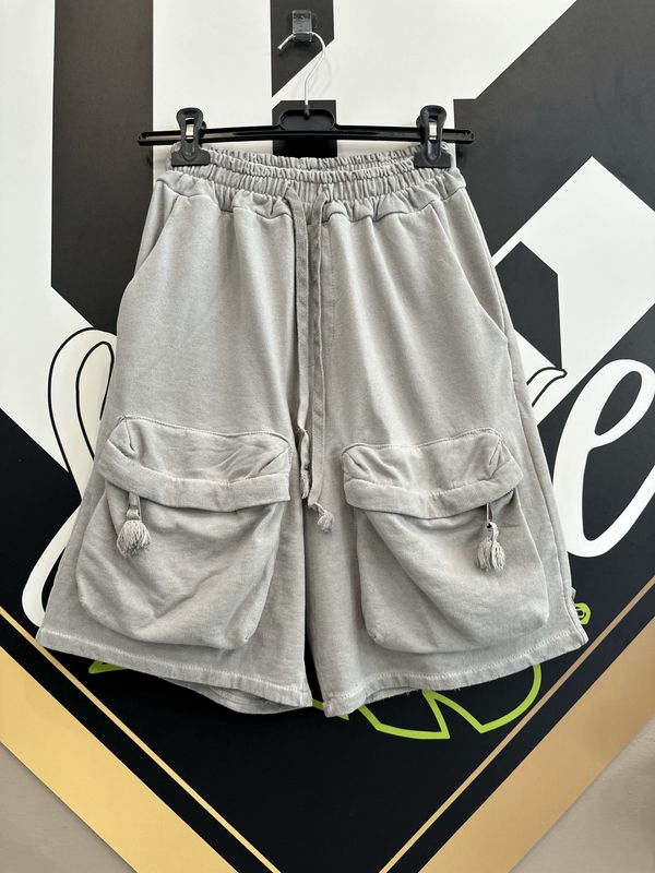 Pantaloncini oversize stone wash PREMIUM in cotone con tasconi frontali