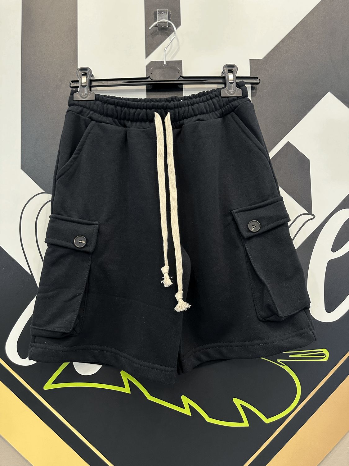 Pantaloncini di cotone con tasconi Nero BAMBINO