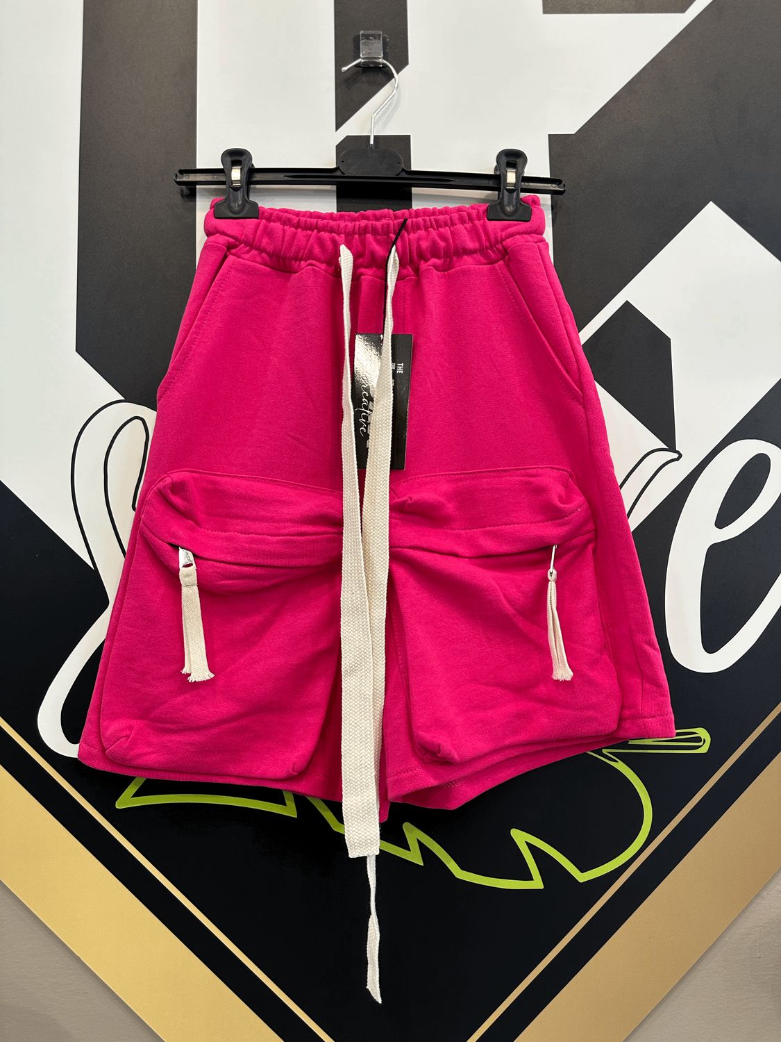 Pantaloncini di cotone con tasconi frontali BAMBINO Fucsia
