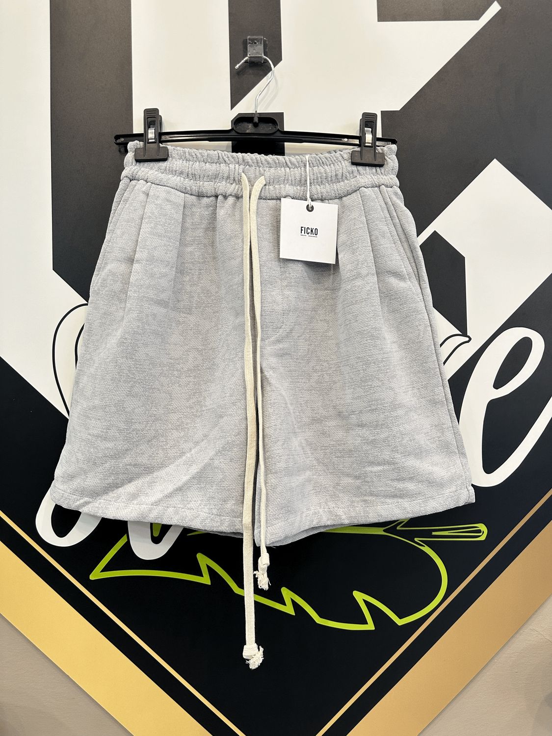 Pantaloncini ricamati sartoriali Premium BAMBINO Grigio perla