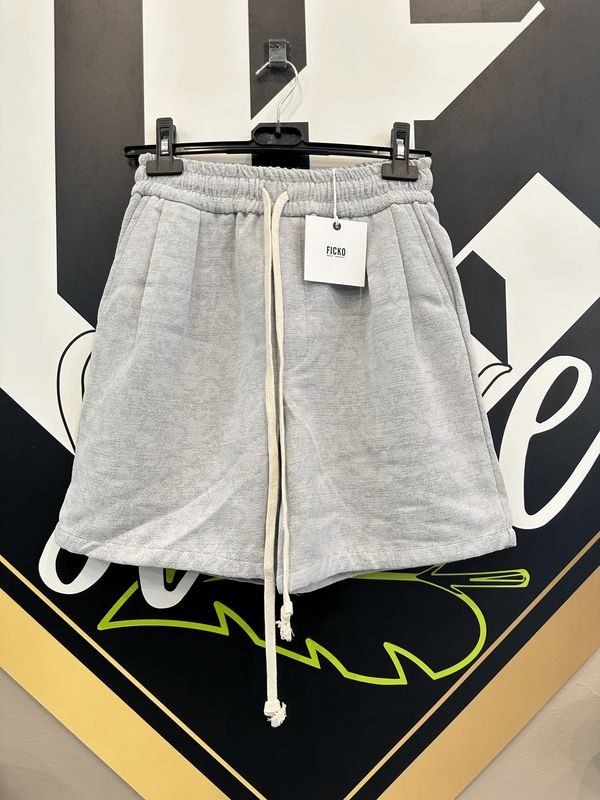 Pantaloncini ricamati sartoriali Premium BAMBINO Grigio perla