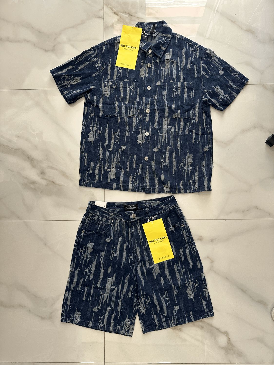 Completo corto Sartoriale Ricamato Limited Edition camicia e pantaloncini