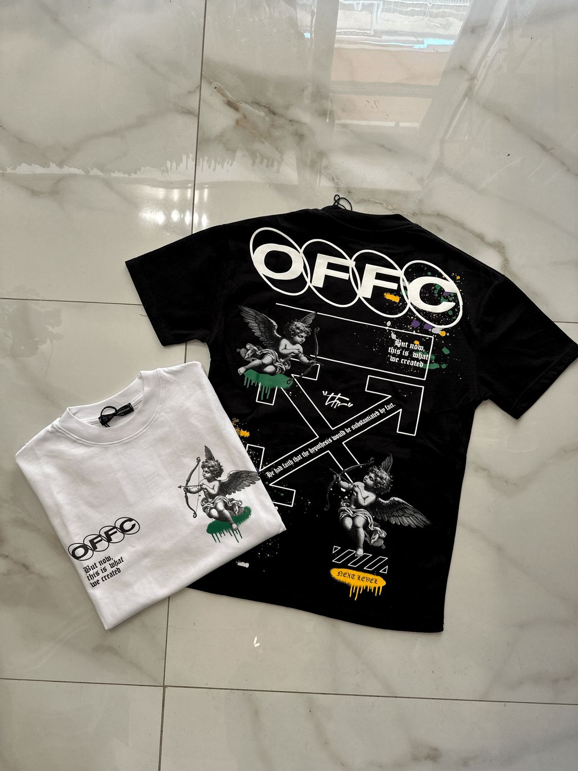 T-shirt oversize collo alto BAMBINO &#39;OFFC&#39;