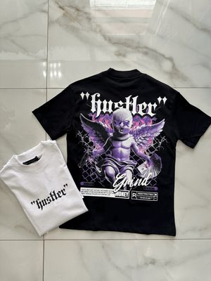 T-shirt oversize collo alto BAMBINO &#39;HUSTLER&#39;