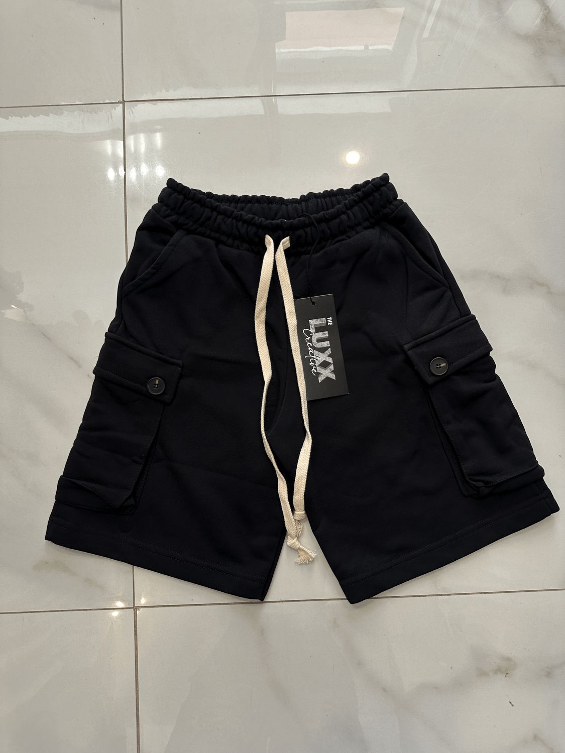 Pantaloncini di cotone con tasconi Nero BAMBINO