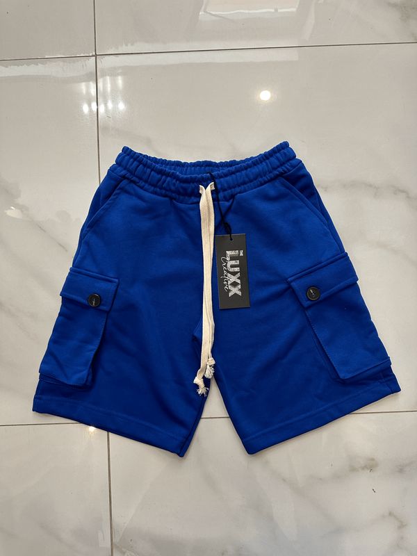 Pantaloncini di cotone con tasconi Blu Royal BAMBINO