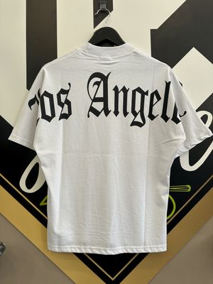 T-shirt oversize tinta unita collo alto BAMBINO &#39;Los Angeles&#39; Bianca