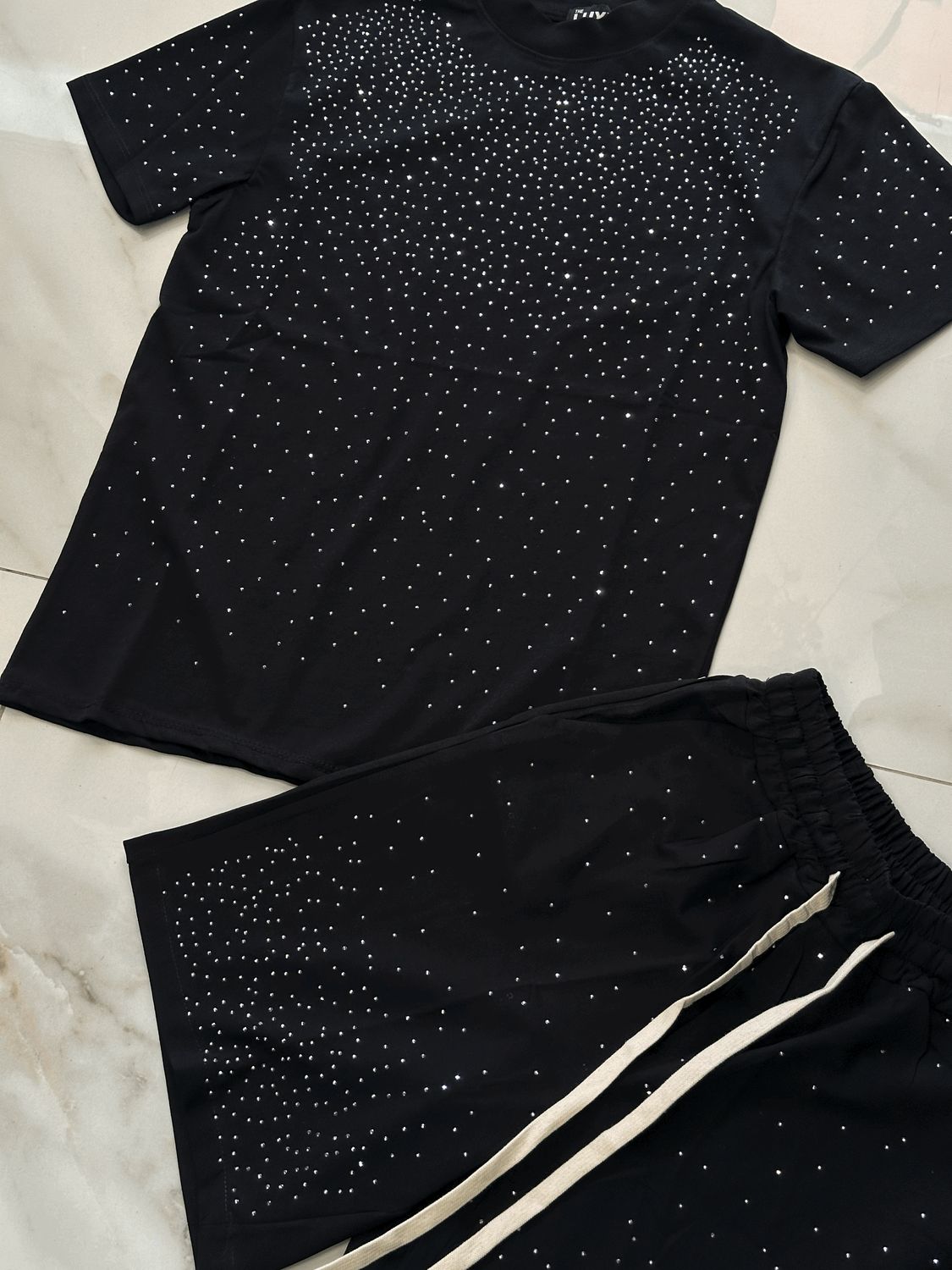 Completo STRASS T-shirt e pantaloncini BAMBINO