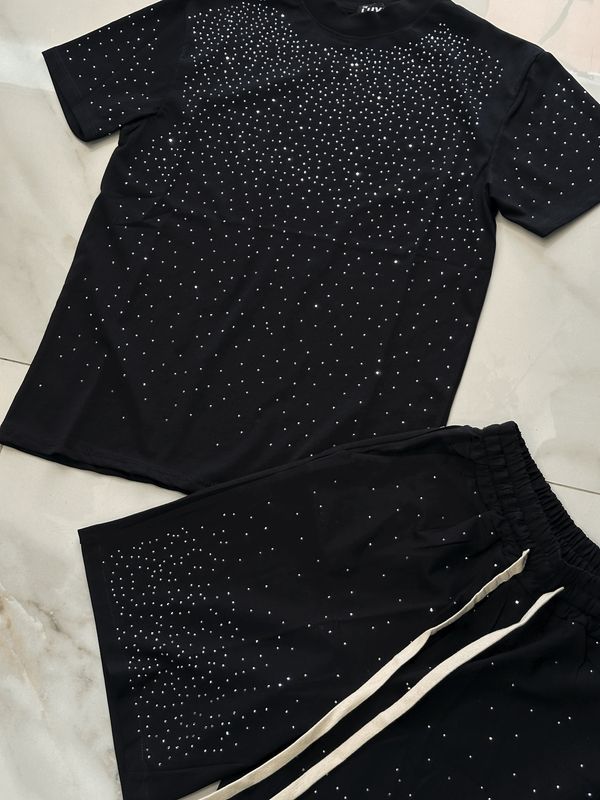 Completo STRASS T-shirt e pantaloncini BAMBINO