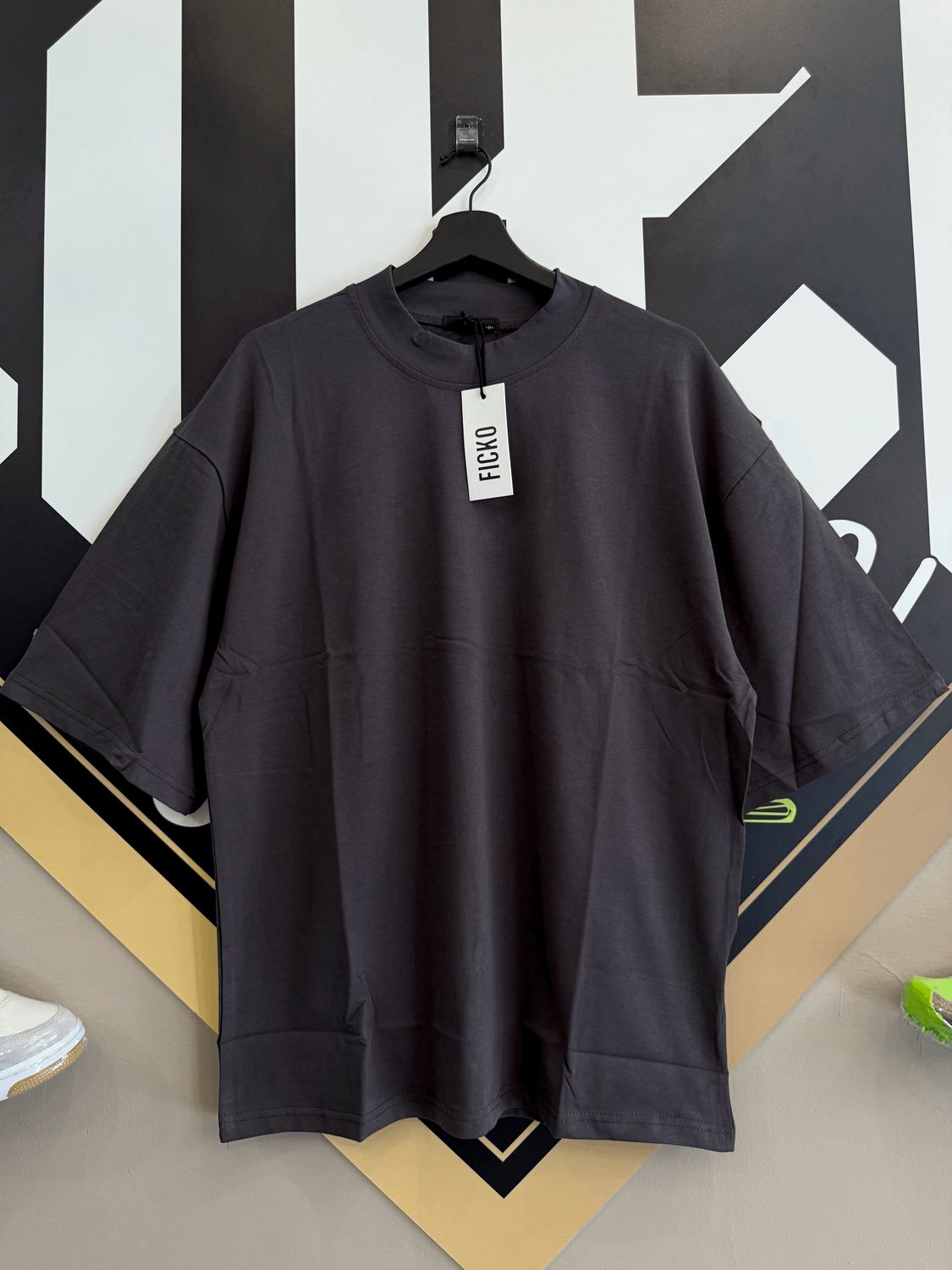 T-shirt Super oversize Grigio Piombo Premium