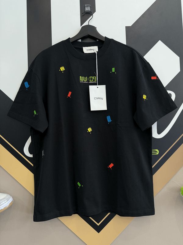 T-shirt PREMIUM &#39;LEGO&#39; oversize Ricamata Nero
