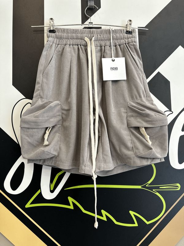 Pantaloncini a costine oversize con tasconi BAMBINO Grigio