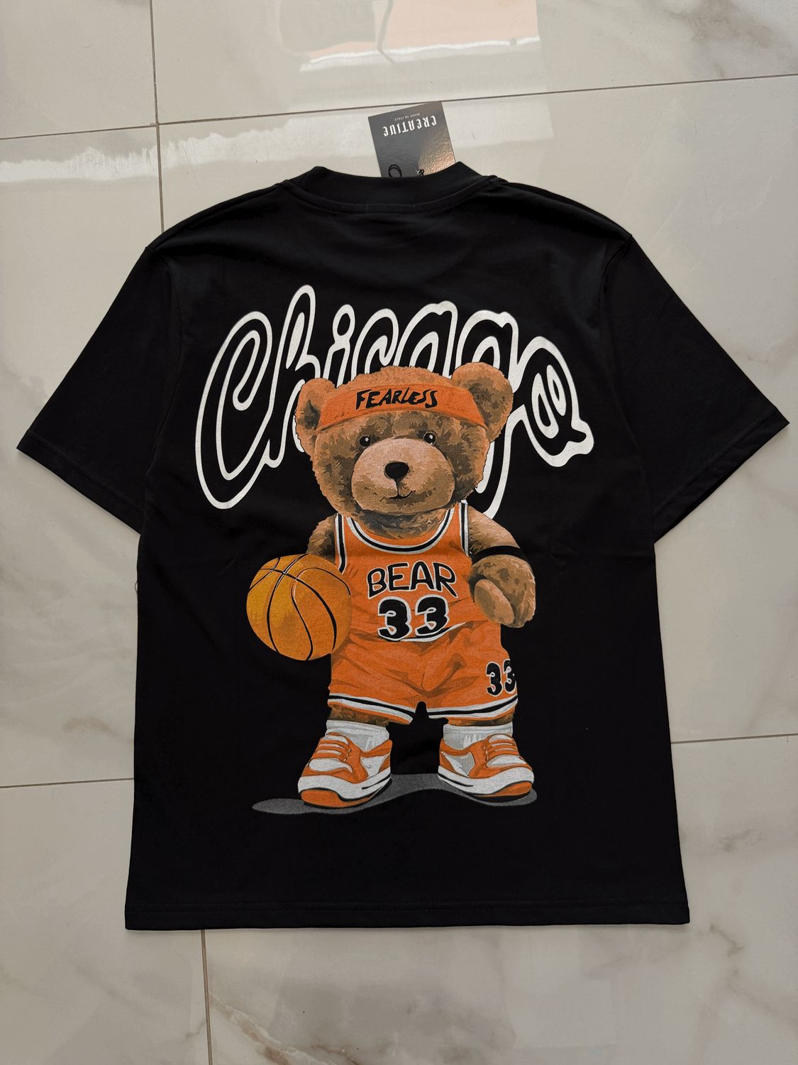 T-shirt oversize collo alto BAMBINO Chicago bear