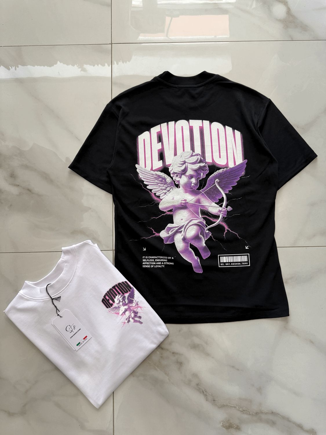 T-shirt oversize collo alto BAMBINO &quot;Devotion&quot;