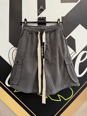Pantaloncini a costine oversize con tasconi BAMBINO Grigio Lacci XXL