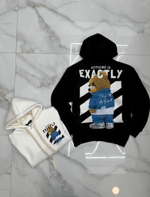 Felpa BAMBINO con cappuccio e stampa fronte retro &quot;Exactly&quot;
