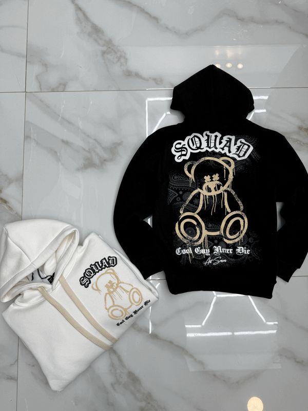 Felpa BAMBINO con cappuccio e stampa fronte retro &quot;Squad&quot;