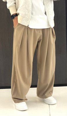 Pantalone elegante BALLOON FIT beige
