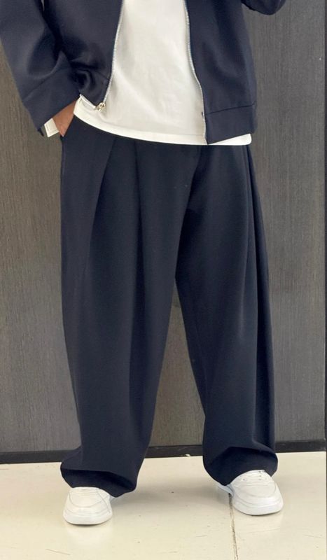 Pantalone elegante BALLOON FIT Blu Navy Pantalone elegante BALLOON FIT Blu Navy