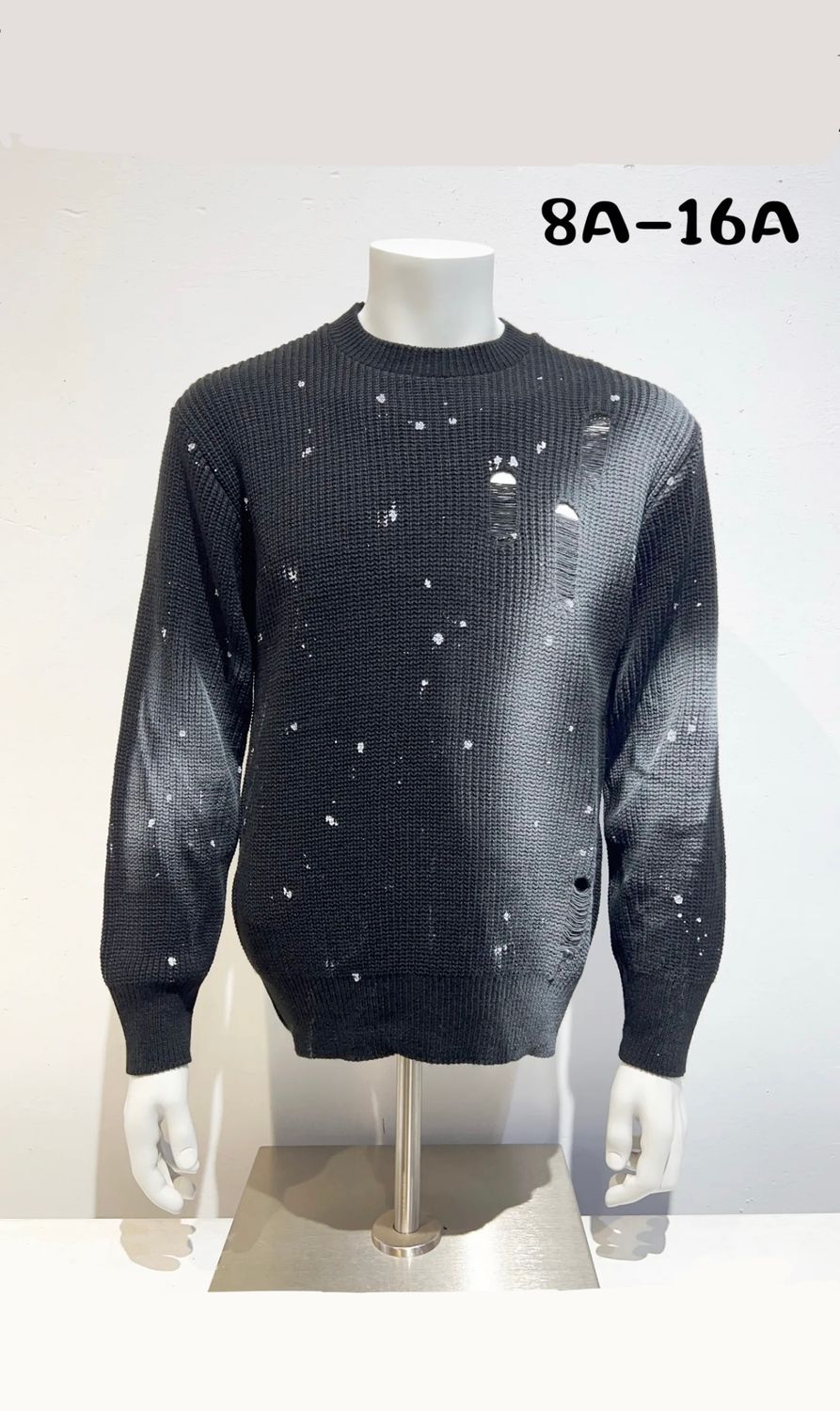 Maglione slavato con strappi Limited edition BAMBINO 2 Colori