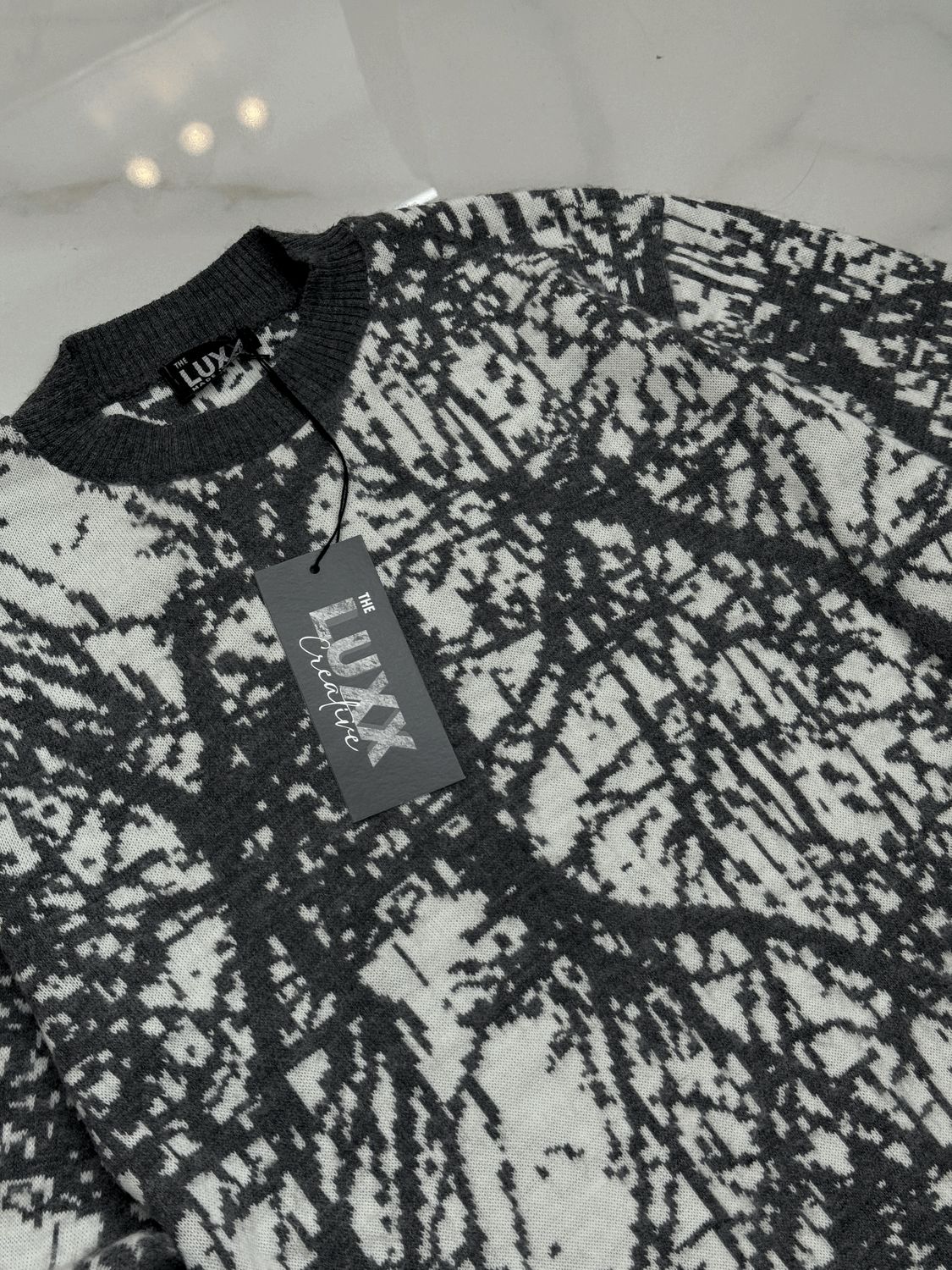 Maglione fantasia Limited edition BAMBINO 2 Colori grigio