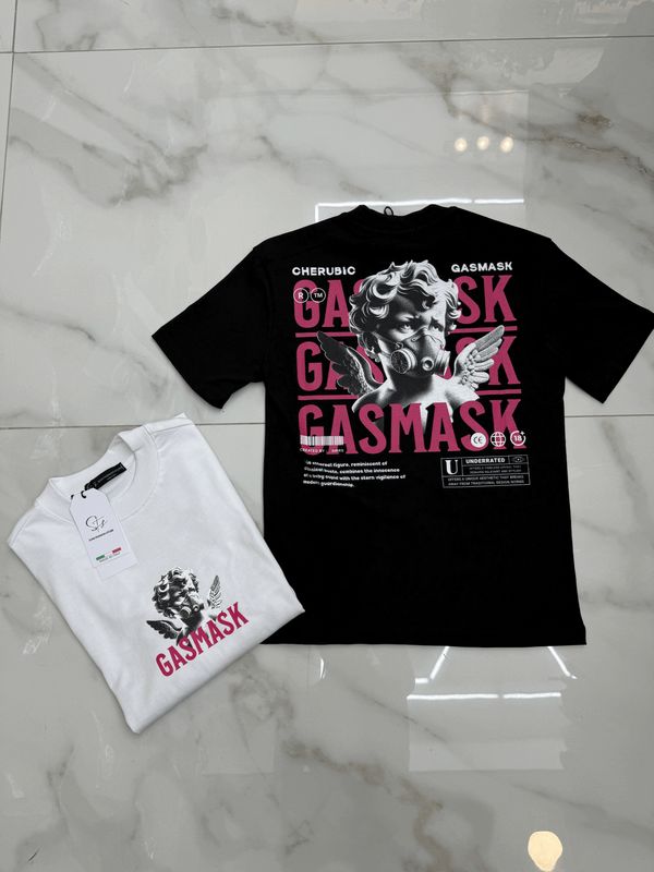 T-shirt oversize collo alto BAMBINO &#39;Gas Mask&#39;