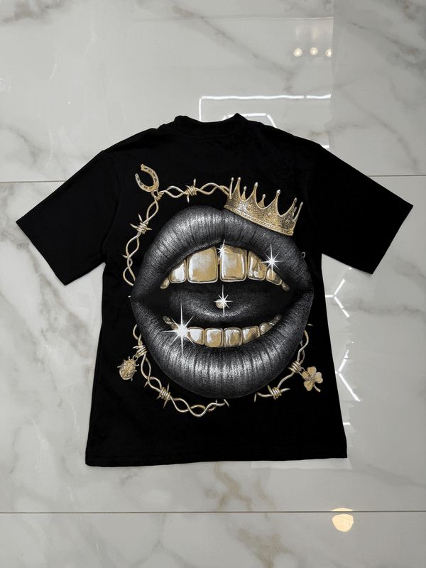 T-shirt oversize collo alto BAMBINO Mouth