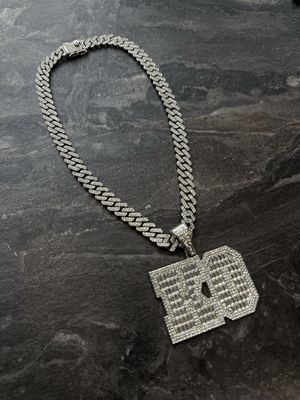 Collana Big Chain 'KO' con diamanti argento Collana Big Chain 'KO' con diamanti argento