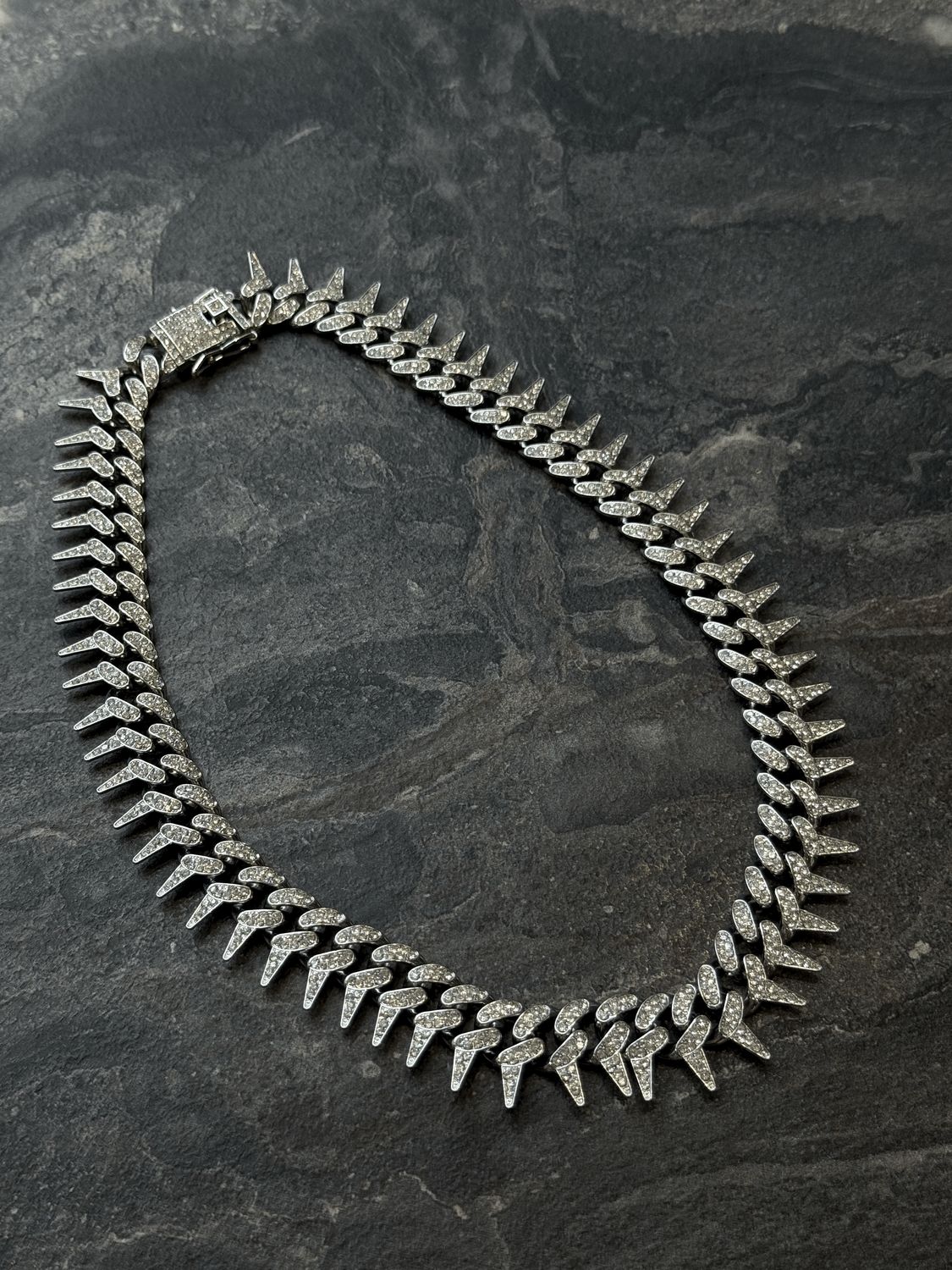 Collana big Chain Spikes argento