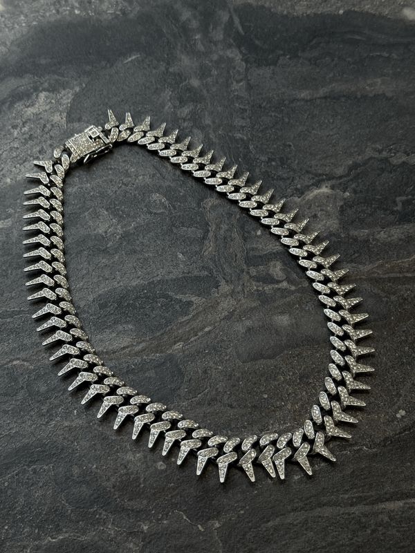 Collana big Chain Spikes argento Collana big Chain Spikes argento