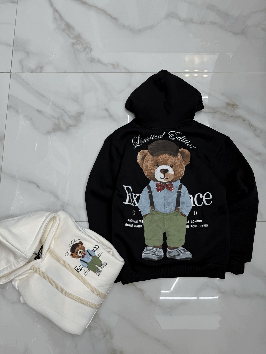 Felpa BAMBINO con cappuccio e stampa fronte retro &quot;Limited edition Excellent&quot;