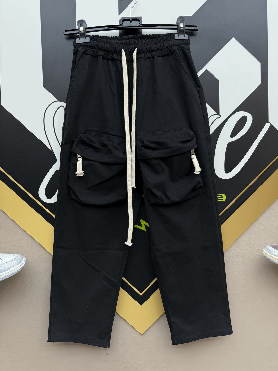 Pantaloni oversize sartoriali cargo zip BAMBINO